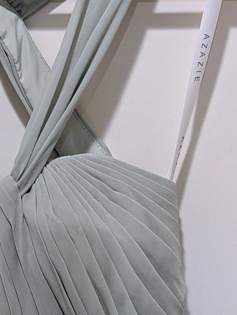 EUC Azazie 2 Agave Pale Green Hillian Bridesmaid Formal Dress - Picture 4 of 9